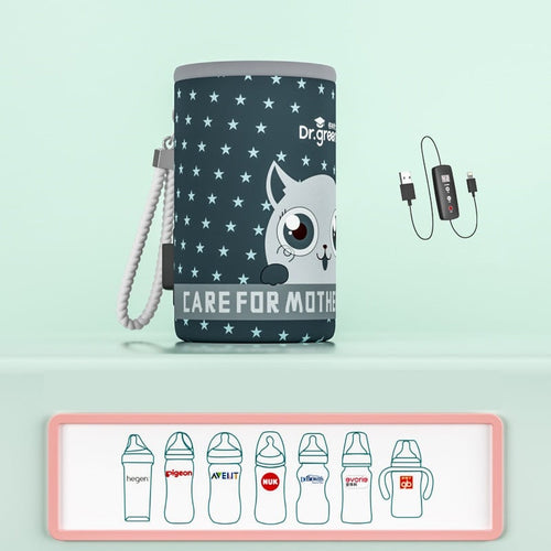 Portable USB Baby Bottle Warmer Heating Jacket